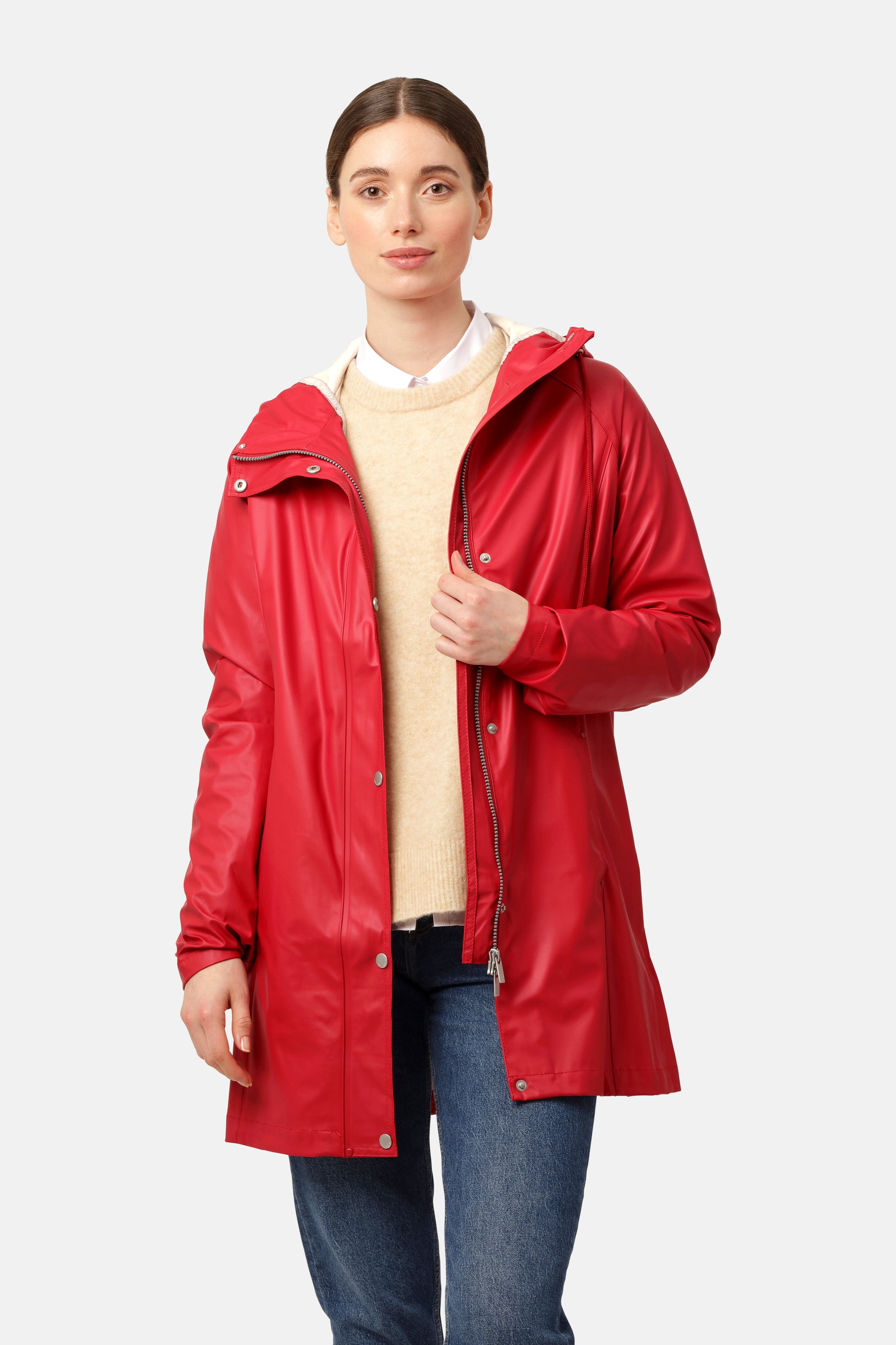 Ilse Jacobsen Hornbæk Rain Regenmantel Raincoat 303 Deep Red